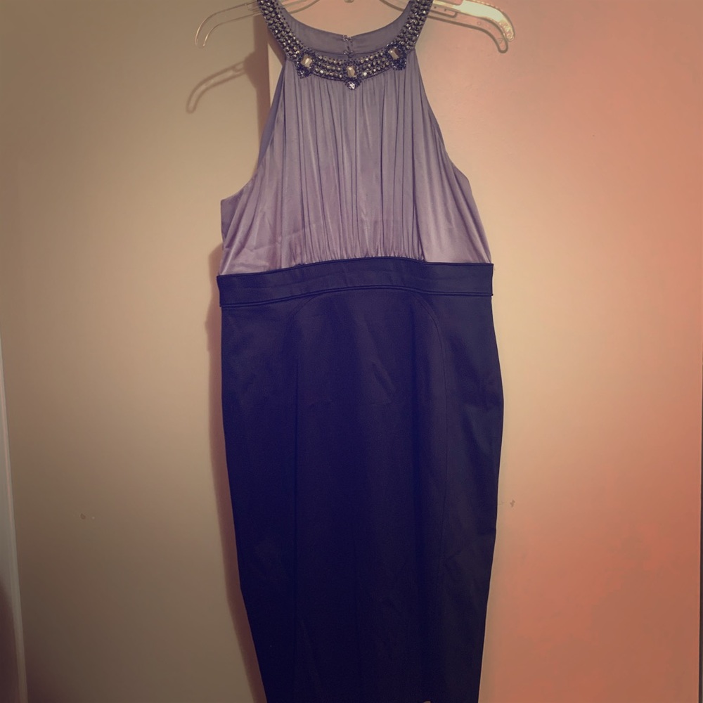 Jones New York Size 12 Purple/Black dress